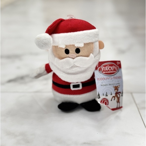 Rudolph, Santa, Abominable Snowman Baby Plush Rattle Christmas Stuffed All 3 - Picture 3 of 6